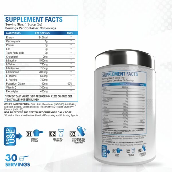 BCAA + Glutamine 240g - Image 5